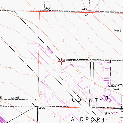 Topographic Map of Golden State Air Ambulance, CA