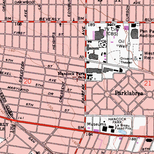 Topographic Map of Alpha Ambulance Service, CA