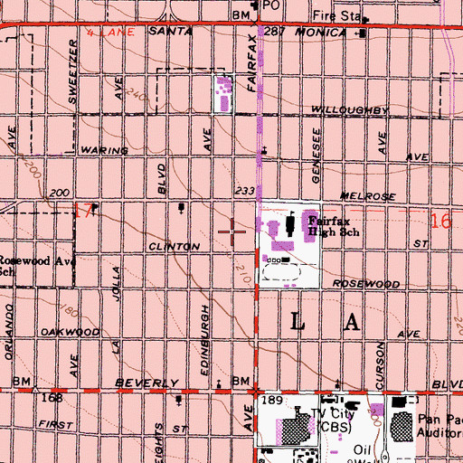 Topographic Map of Dependable Care Ambulance Service, CA
