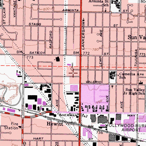 Topographic Map of Firstmed Ambulance Service, CA