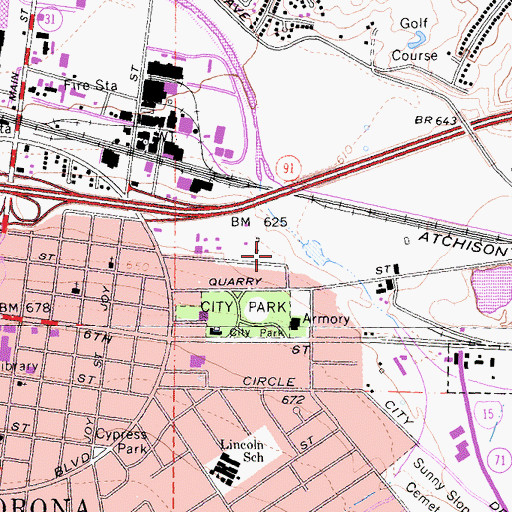 Topographic Map of Mission Ambulance, CA