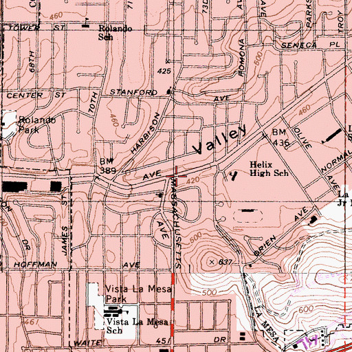 Topographic Map of Schaefer Ambulance Service, CA