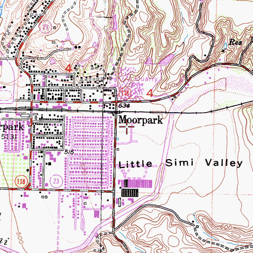 Topographic Map of American Medical Response Moorpark, CA