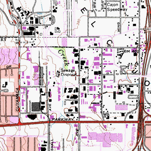 Topographic Map of E R Ambulance, CA