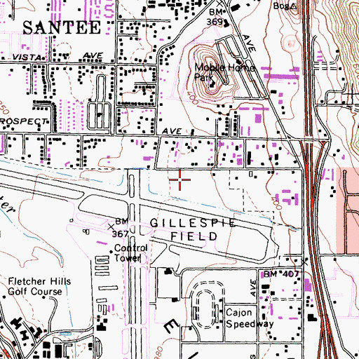 Topographic Map of Mercy Air Transportation, CA