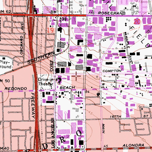 Topographic Map of Ambuserve Ambulance Service Station 1 Headquarters, CA
