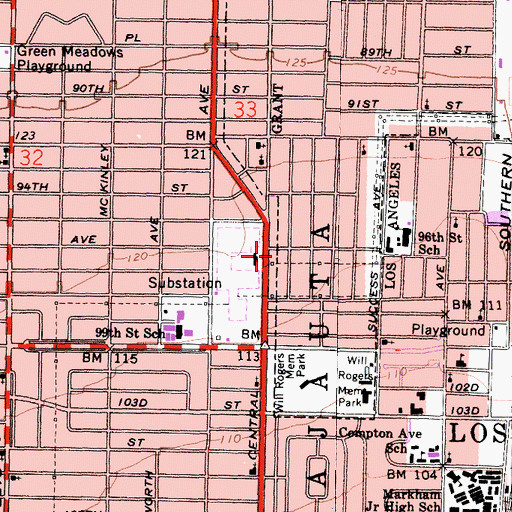 Topographic Map of Allen Ambulance Service, CA