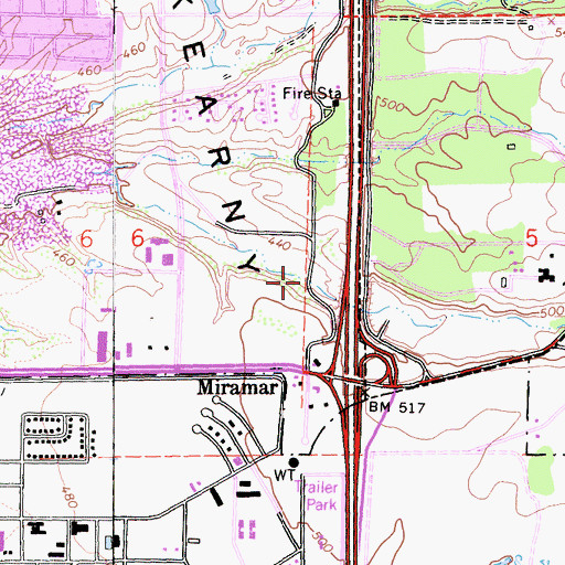 Topographic Map of Care Medical Transportation, CA