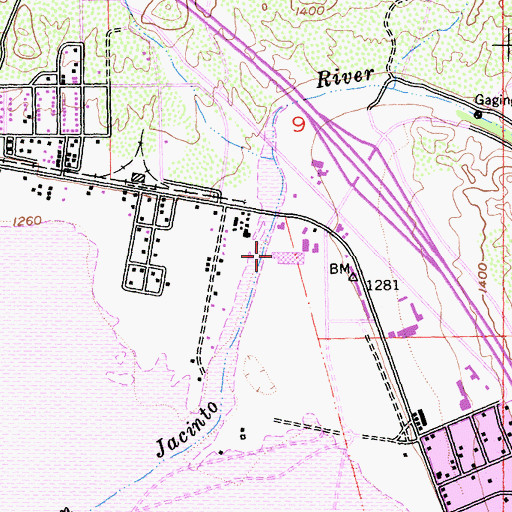 Topographic Map of American Medical Response South Elsinore, CA