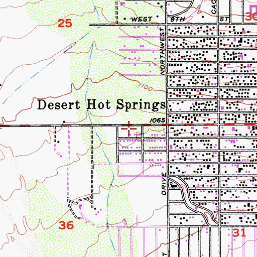 Topographic Map of American Medical Response Desert Hot Springs, CA