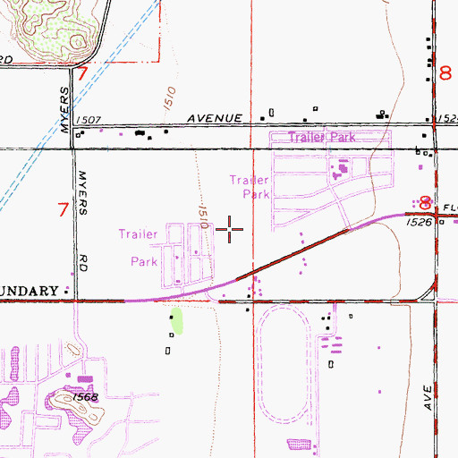 Topographic Map of American Medical Response West End, CA