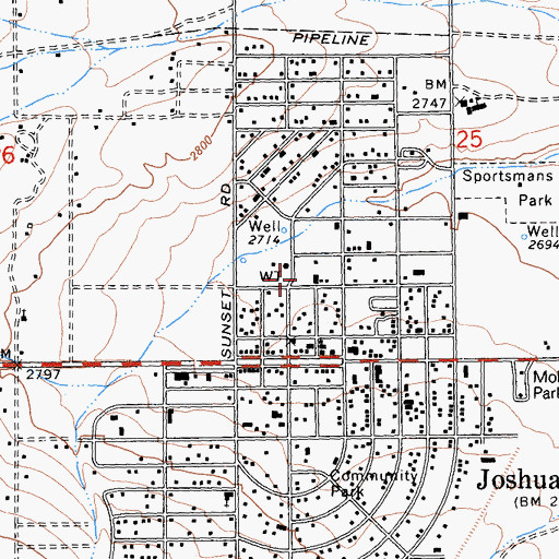 Topographic Map of Morongo Basin Ambulance, CA