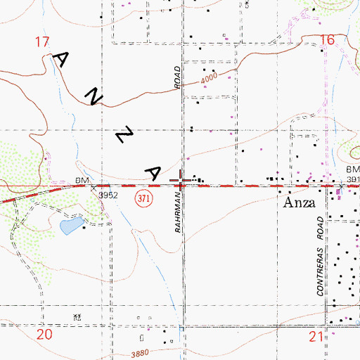 Topographic Map of American Medical Response Anza, CA