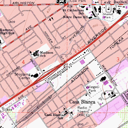 Topographic Map of American Medical Response Indiana, CA