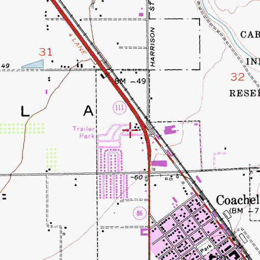Topographic Map of American Medical Response Coachella, CA