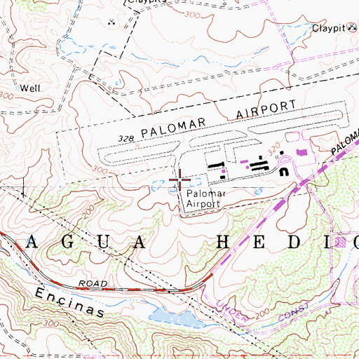 Topographic Map of Mercy Air Transport, CA