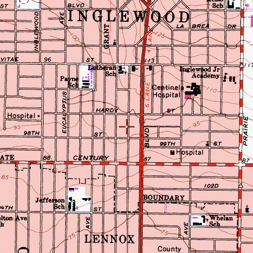Topographic Map of APT Ambulance Company, CA