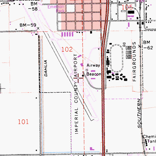 Topographic Map of Desert Air Ambulance, CA