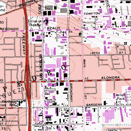 Topographic Map of Pro Med Ambulance Service, CA