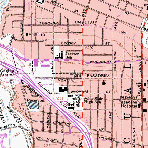 Topographic Map of Cal - Care Ambulance Service, CA
