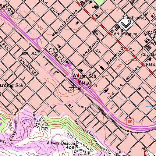 Topographic Map of American Medical Response Station 3, CA