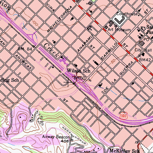 Topographic Map of American Medical Response Station 4, CA