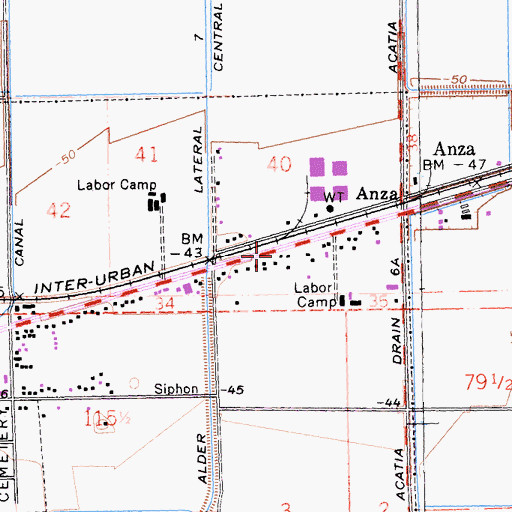 Topographic Map of Schaefer Ambulance Service, CA