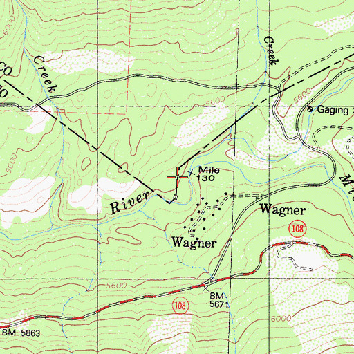 Topographic Map of Clark Fork, CA