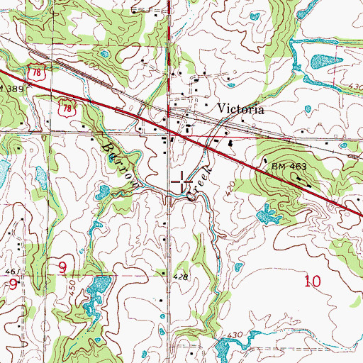 Topographic Map of Victoria Volunteer Fire Department, MS