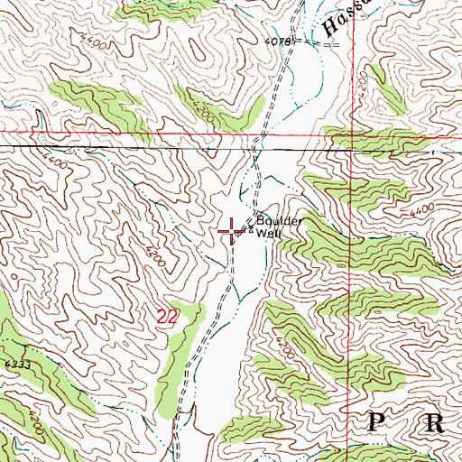 Topographic Map of Boulder Well, AZ