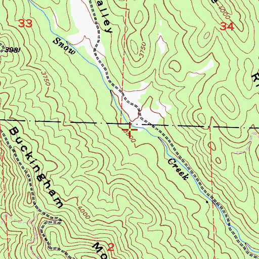 Topographic Map of Clarks Valley, CA