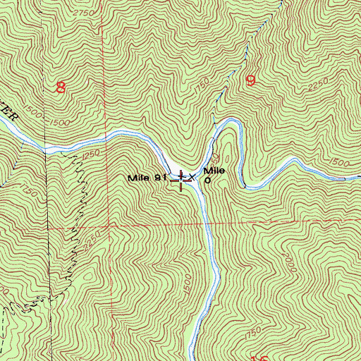 Topographic Map of Clavey River, CA