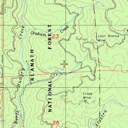 Topographic Map of Clay Mine, CA
