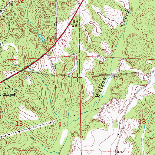Topographic Map of Rural Hill Volunteer Fire Department, MS