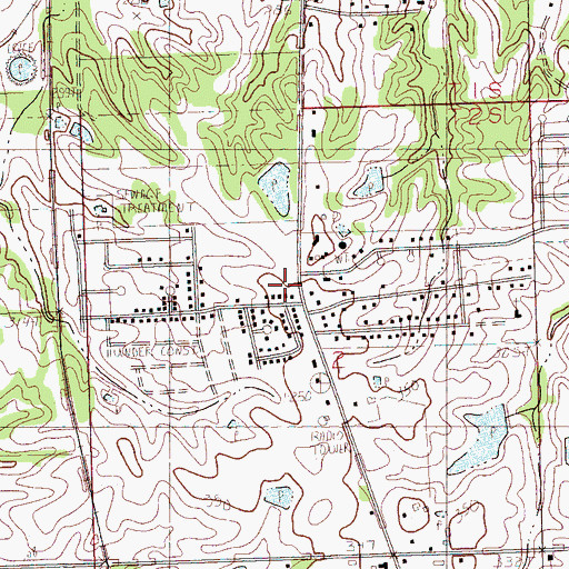 Topographic Map of Horn Lake Fire Department Station 2, MS