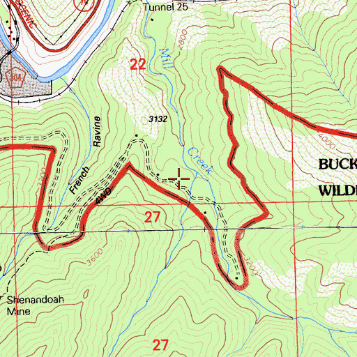 Topographic Map of Clear Creek, CA