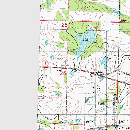 Topographic Map of Senatobia Fire Department Station 3, MS