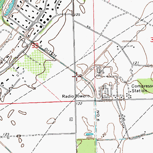 Topographic Map of Greenville Fire Department Station 8, MS