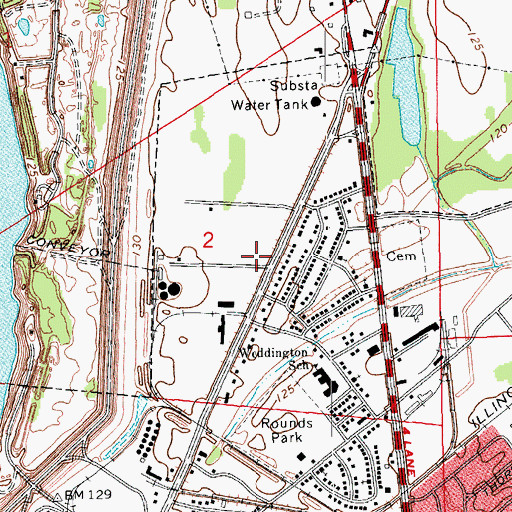 Topographic Map of Greenville Fire Department Station 6, MS