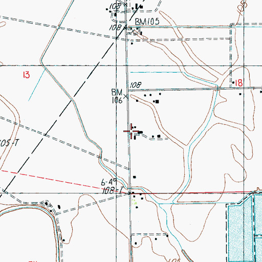 Topographic Map of Grace Fire Department, MS