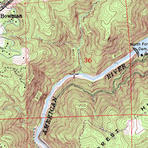 Topographic Map of Clipper Creek, CA