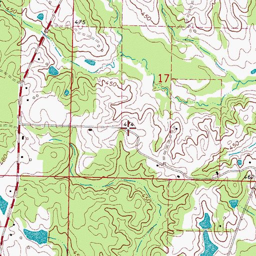 Topographic Map of Stallo Volunteer Fire Department Station 1 Headquarters, MS