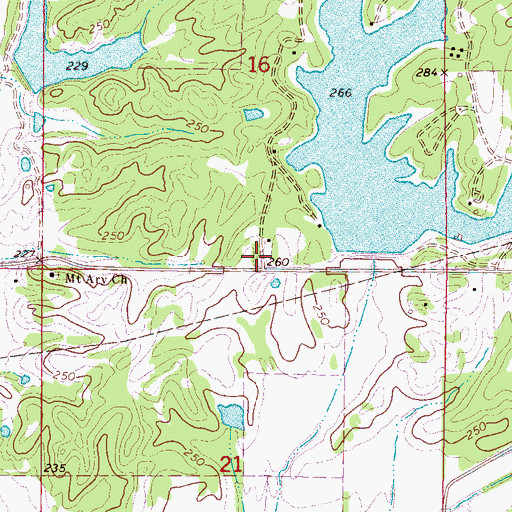 Topographic Map of Northwest Fire Department, MS