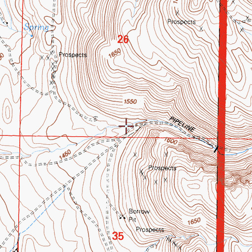 Topographic Map of Coldwater Canyon, CA
