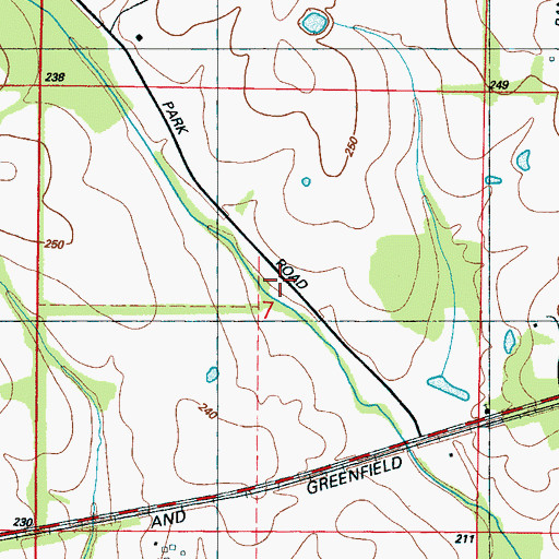 Topographic Map of Lowndes County District 5 Volunteer Fire and Rescue Department Industrial Park, MS