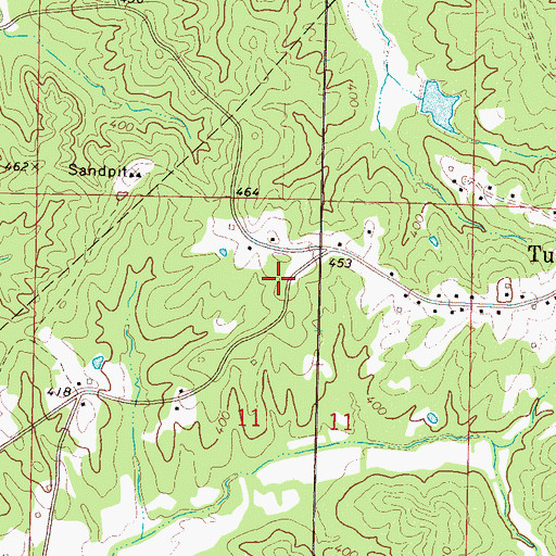 Topographic Map of Lafayette County Volunteer Fire Department Station 6, MS