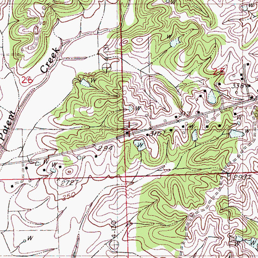 Topographic Map of District One Volunteer Fire Department Station 1, MS