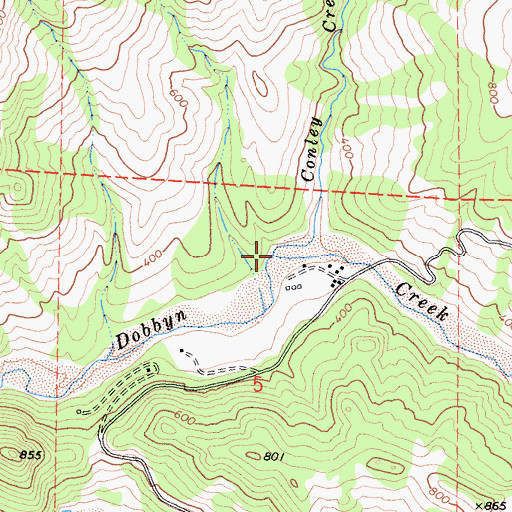 Topographic Map of Conley Creek, CA