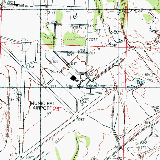Topographic Map of Grenada Fire Department Station 4, MS