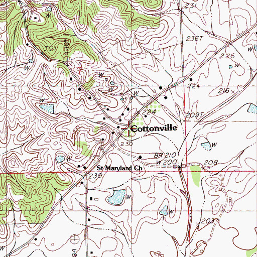 Topographic Map of Arkabutla Fire Department, MS